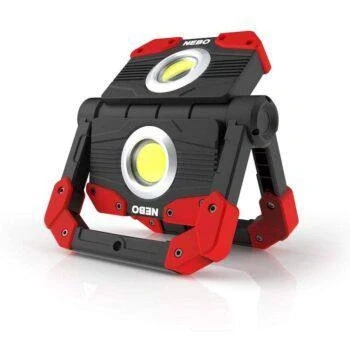 Abbildung von NEBO Arbeitsscheinwerfer 2000 Lumen Werkstattlampen, Stahl, Stahlgrau (Steel Grey), Black &amp; Red