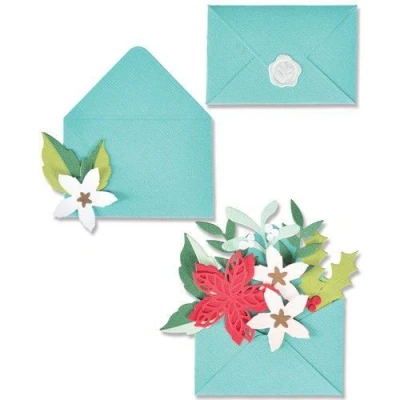 Abbildung von Sizzix Thinlits Die Set 13PK Festive Envelope 665946 Lisa Jones (08 22)