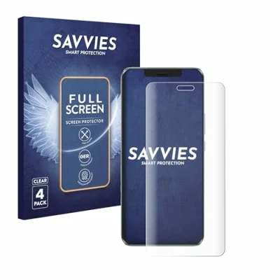 Abbildung von Savvies 4 Stück Full Screen Schutzfolie für Honor Magic 6 Pro Cover Displayschutz Folie [3D Curved, Transparent, Anti Fingerabdruck]