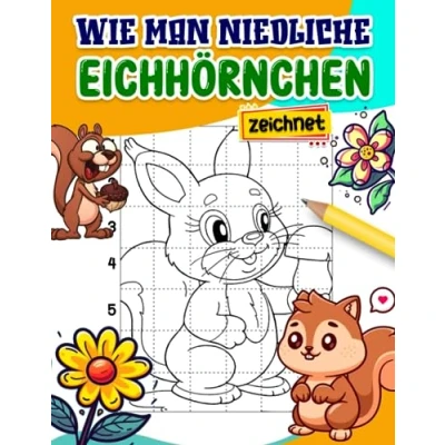 Abbildung von Wie man niedliche Eichhörnchen zeichnet: 30 Schritt für und Grundzeichnungsseiten zum Zeichnen lernen Tolle Geschenkidee Kinder, Jugendliche verschiedene Altersgruppen