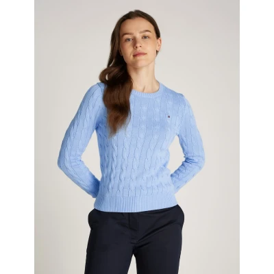 Abbildung von Tommy Hilfiger Strickpullover, Damen, Größe: Large, Vessel blue