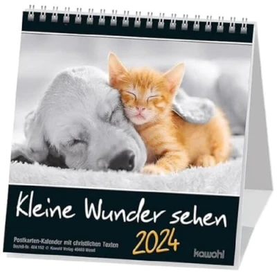 Abbildung von Kleine Wunder sehen 2024: Postkarten Kalender mit christlichen Texten