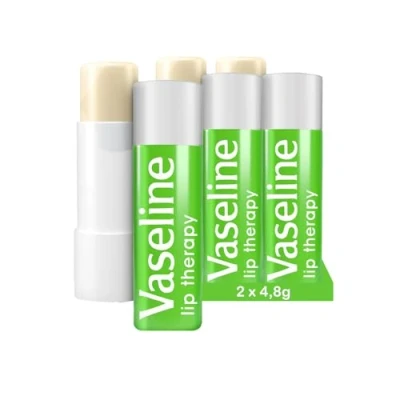 Abbildung von Vaseline Lip Therapy Aloe Vera Getönter Lippenbalsam Lippenstift mit und Vitamin E (Aloe 2 x 4,8g)