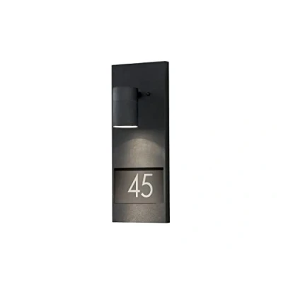 Abbildung von KONSTSMIDE LED Außen Wandleuchte, wechselbar, warmweiß, Hauswand Hausnummernbeleuchtung, Hausnummernleuchte, Schwarz H: 41cm