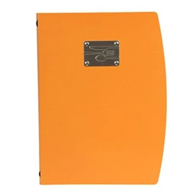 Abbildung von Securit Rio A4 Speisekarten Mappe mit Gabel Design, Orange