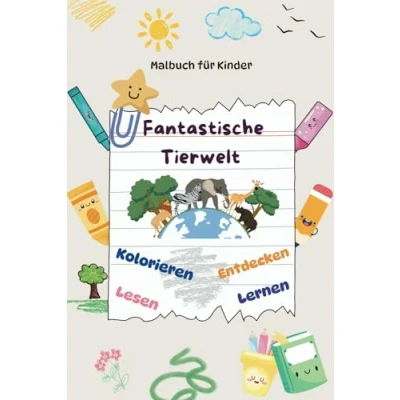 Abbildung von Fantastische Tierwelt: Malbuch für Kinder: Kolorieren, Entdecken, Lernen, Lesen