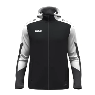 Abbildung von JAKO Unisex Kapuzenjacke Dynamic, schwarz/weiß/anthrazit, 4XL