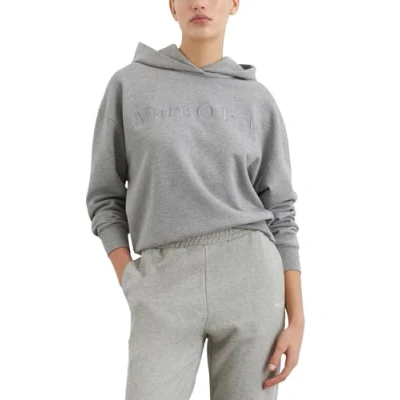 Abbildung von Marc O&#039;Polo Hoodie Embroidery AT Front Kapuzenpullover, Damen, Größe: Large, Soft stone melange