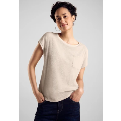 Abbildung von Street One Struktumix Bluse, Damen, Größe: 42, Beige