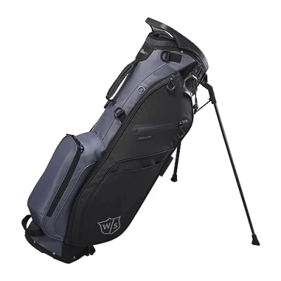 Abbildung von Wilson Staff Golftasche, EXO Lite Stand Bag, Trage /Trolleytasche, 4 Fächer für diverse Eisen, Schwarz/Grau
