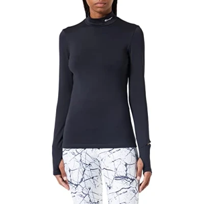 Abbildung von Champion Damen C Tech High Neck Kapuzenpullover, Schwarz, XXL
