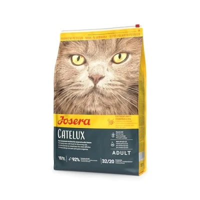Abbildung von JOSERA Catelux (1 x 10 kg) Adult Premium Trockenfutter für ausgewachsene anspruchsvolle Katzen Ente &amp; Kartoffel weizenfrei mit diätische Fasern gegen Haarballen Katzenfutter 1er Pack