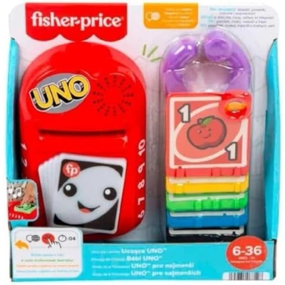 Abbildung von Fisher Price &quot;Lernen und lachen! Lehrer UNO mit Zählen Farben, elektronisches Lernspielzeug Sprachwahl für Babys Kleinkinder im Alter von 6 36 Monaten, HH91