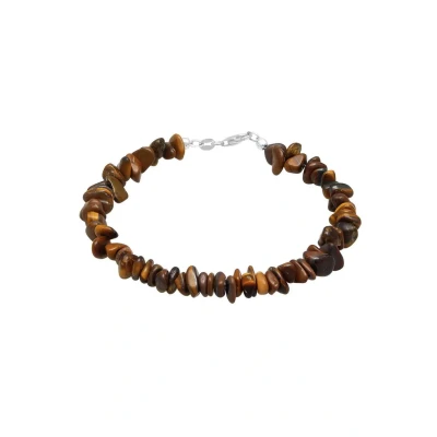 Abbildung von Kuzzoi Tiger EYE BOHO Armband, Herren, Größe: 23, Silber