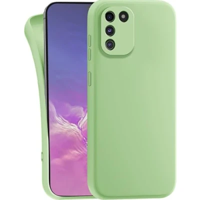 Abbildung von MyGadget Hülle kompatibel mit Samsung Galaxy S10 Lite robuste Handyhülle TPU Case Slim Silikonhülle Back Cover Kratzfest Schutzhülle Matt Grün