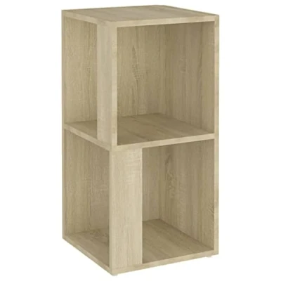 Abbildung von vidaXL Eckregal Standregal Bücherregal Wandregal Regal Eckschrank Dekoregal Beistelltisch Couchtisch Wohnzimmer Sonoma Eiche 33x33x67cm Holzwerkstoff