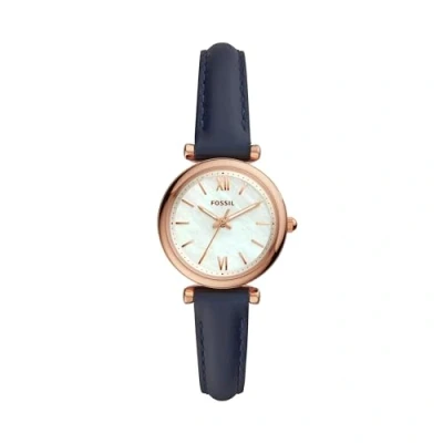 Abbildung von Fossil Carlie Uhr, Damen, Größe: One Size, Blau