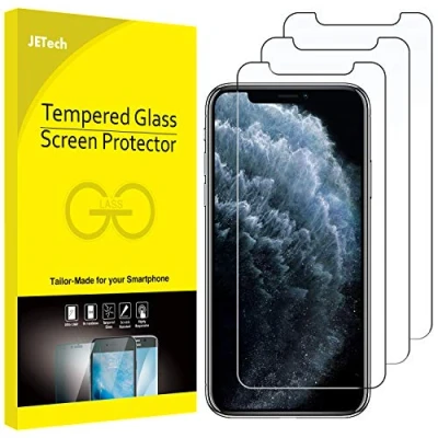 Abbildung von JETech Schutzfolie für iPhone 11 Pro Max und XS 6,5&quot;, Panzer schutz Glas Folie Displayschutzfolie, 3 Stück