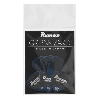 Abbildung von IBANEZ Grip Wizard Series Sand Flat Pick blau 6 Stück (PPA16HSG DB)