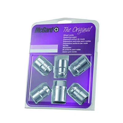 Abbildung von 24552SU Radsicherungsmuttern SU (Standard) mit Ersatzradsicherung M12x1.25, Kegelsitz, Gesamtlänge 32,5 mm, SW19, Schlüsseldurchmesser 27,7 mm