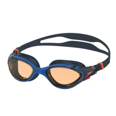 Abbildung von Speedo Biofuse 2.0 Swimming Goggles Patented Easy Adjustment Anti Fog Leak Enhanced Fit Improved Comfort Schwimmbrille für Unisex Erwachsene, Turkish Sea/Amber, One Size