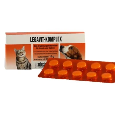 Abbildung von Selectavet LEGAVIT KOMPLEX 30 Tabletten Diät Ergänzungsfuttermittel für Hunde und Katzen Zur Unterstützung der Leberfunktion bei chronischer Leberinsuffizienz