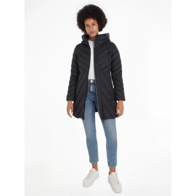 Abbildung von Tommy Hilfiger Steppmantel &quot;CHEVRON MW PADDED COAT&quot;, mit mittelstarker Wattierung und Markenlabel