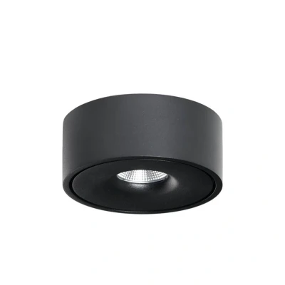 Abbildung von Arcchio LED Deckenleuchte Rotari, dimmbar, Leuchtmittel fest verbaut, warmweiß, Modern, Aluminium, Schwarz, 1 flammig, inkl. Leuchtmittel, Lampe