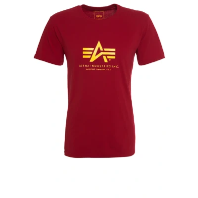 Abbildung von Alpha Industries Herren Basic T Shirt,Rot (Speed Red 328), Large