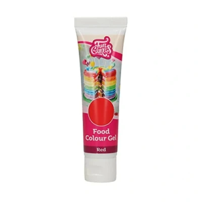 Abbildung von FunCakes Food Colour Gel Rot: Hochkonzentrierte Lebensmittelfarbe für Teig, Sahne, Fondant, Marzipan. Einfache Dosierung. Einzelne Tropfen, um lebendige Farben zu erzeugen. Halal. 30 g.