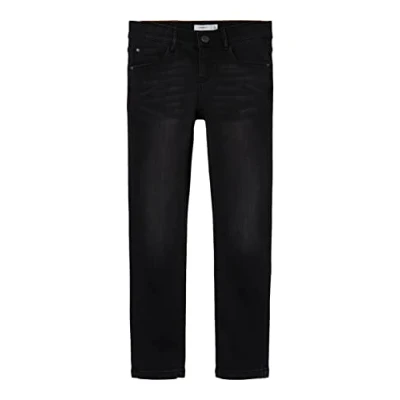 Abbildung von Name it Nkfsalli Jeans Straight Leg für Kinder, Größe: 128, Black denim