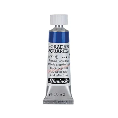 Abbildung von Schmincke HORADAM® AQUARELL feinste Künstler Aquarellfarben, Phthalo Saphirblau 15 ml