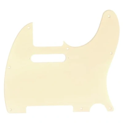 Abbildung von Musiclily 8 Löcher Tele Pickguard Gitarre Schlagbrett für Fender American/Mexican Standard Telecaster Modern Style E Gitarre,3 lagig Creme