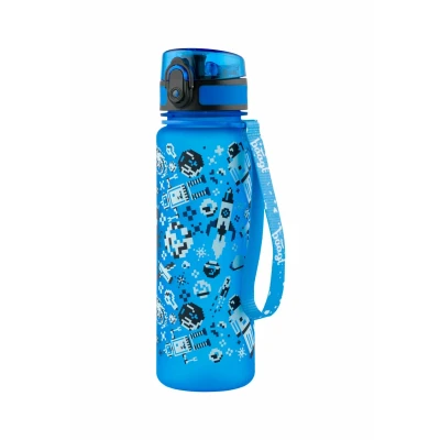Abbildung von Baagl Kinder Trinkflasche Auslaufsicher Wasserflasche 500ml, Schule und Sport Flasche für Jungen Tritan (Space Game)