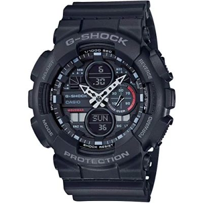 Abbildung von CASIO G SHOCK Chronograph GA 140 1A1ER, Quarzuhr, Armbanduhr, Herrenuhr, digital, bis 20 bar wasserdicht