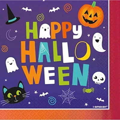 Abbildung von Halloween Freunde Servietten 33x33cm 16 Stück