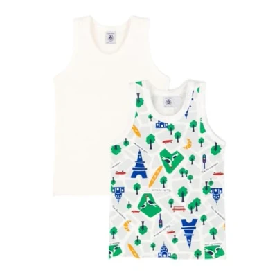 Abbildung von Petit Bateau Jungen A0AB5 Tanktop, Variante 1, 12 Jahre (2er Pack)