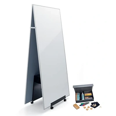 Abbildung von SIGEL MUB01 Meet up Set aus 1x magnetisches Whiteboard, Pinboard, jeweils 90 x 180 cm und beidseitig nutzbar, Aufsteller Starterset (Marker, Nadeln, Magnete, Reinigungsmittel)