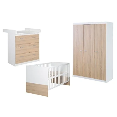 Abbildung von roba Kinderzimmerset, Bicolor, Weiss/Eiche, 198 x 78 68,8 cm