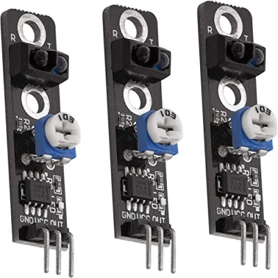 Abbildung von AZDelivery 3 x KY 033 Linien Folger Line Tracking Sensor Modul TCRT5000 kompatibel mit Arduino inklusive E Book!