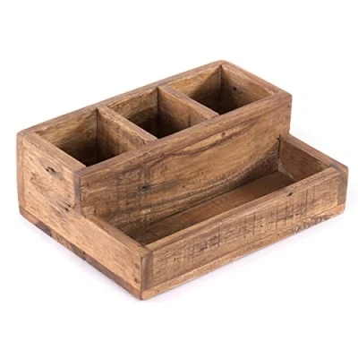 Abbildung von DESIGN DELIGHTS Aufbewahrungsbox SCHREIBTISCH ORGANIZER &quot;LEPUS&quot;, Mahagoni, Stiftehalter