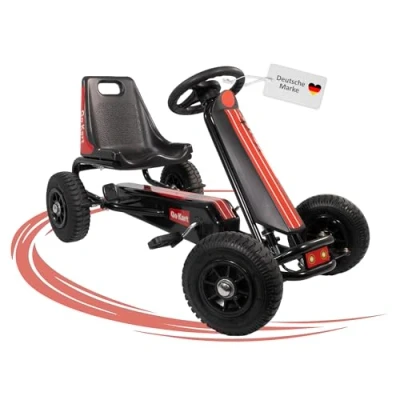 Abbildung von Go Kart Tretauto für Kinder von 4 bis 7 Jahre, Kinderfahrzeug mit Luftreifen