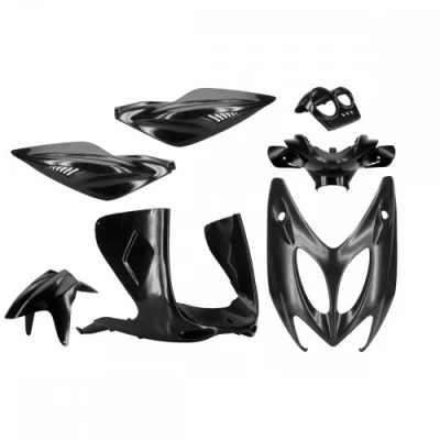 Abbildung von Verkleidung TNT 7 teilig für Yamaha Aerox, MBK Nitro, schwarz unlackiert
