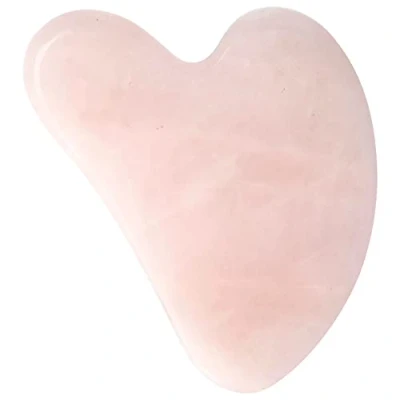 Abbildung von PARSA Beauty Nature Love Rosenquarz Gua Sha Stein für straffendes Gesichtsyoga und Gesichtsmassage Gesichtsmassagegerät Lymphdrainage