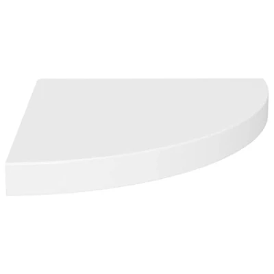 Abbildung von vidaXL Regal Eckregal Wandregal Ablage Eck Schweberegal Weiß 35x35x3,8 cm MDF