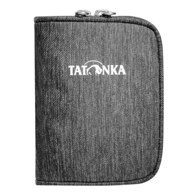 Abbildung von Tatonka Geldbeutel Zipped Money Box Geldbörse mit Platz für 4 Kreditkarten, Münzgeldfach und extra Reißverschlussfach im Inneren 9 x 11 2 cm off black