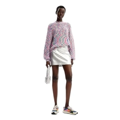 Abbildung von Desigual Damen Woman Flat Knit Thin Gauge Pullover Sweater, Material Finishes, XL EU