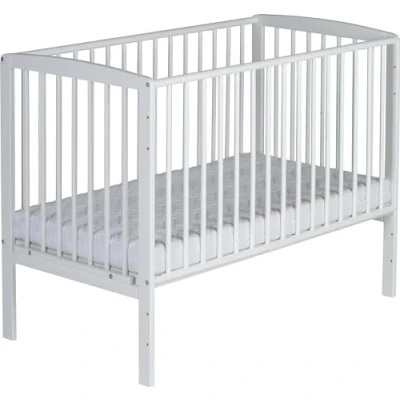 Abbildung von Schardt Baby Beistellbett Micky Plus Weiß 60x120 cm Stufenlos Höhenverstellbar 3in1 inkl. Umbauseiten und Sicherheitsgurtsystem Hervorragend für Boxspringbetten