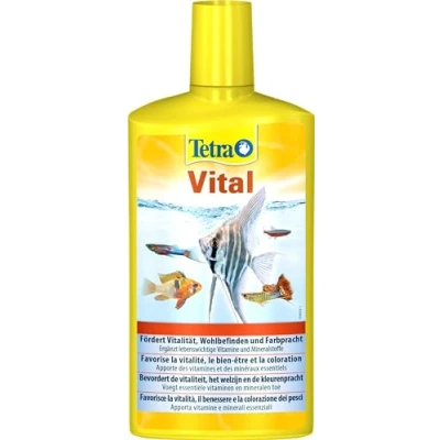 Abbildung von Tetra Vital fördert Vitalität, Wohlbefinden und Farbpracht bei Fischen, ergänzt lebenswichtige Vitamine Mineralstoffe, 500 ml Flasche