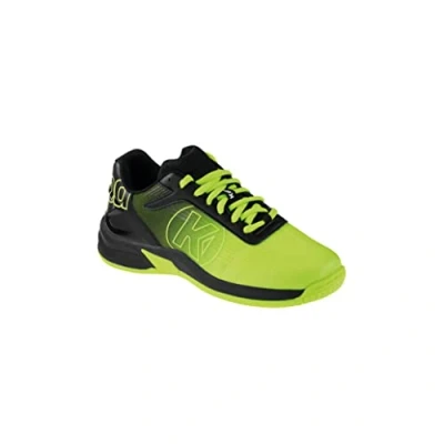 Abbildung von Kempa Herren Attack 2.0 Junior Sneaker Freizeitschuh Halbschuh Lauf und Sportschuh Turnschuhe Handball Jogging Outdoor Freizeit Shoes leicht atmungsaktiv, Fluo Gelb Schwarz, 30